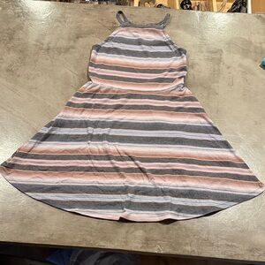 Art Class Striped Pink and Gray Dress
